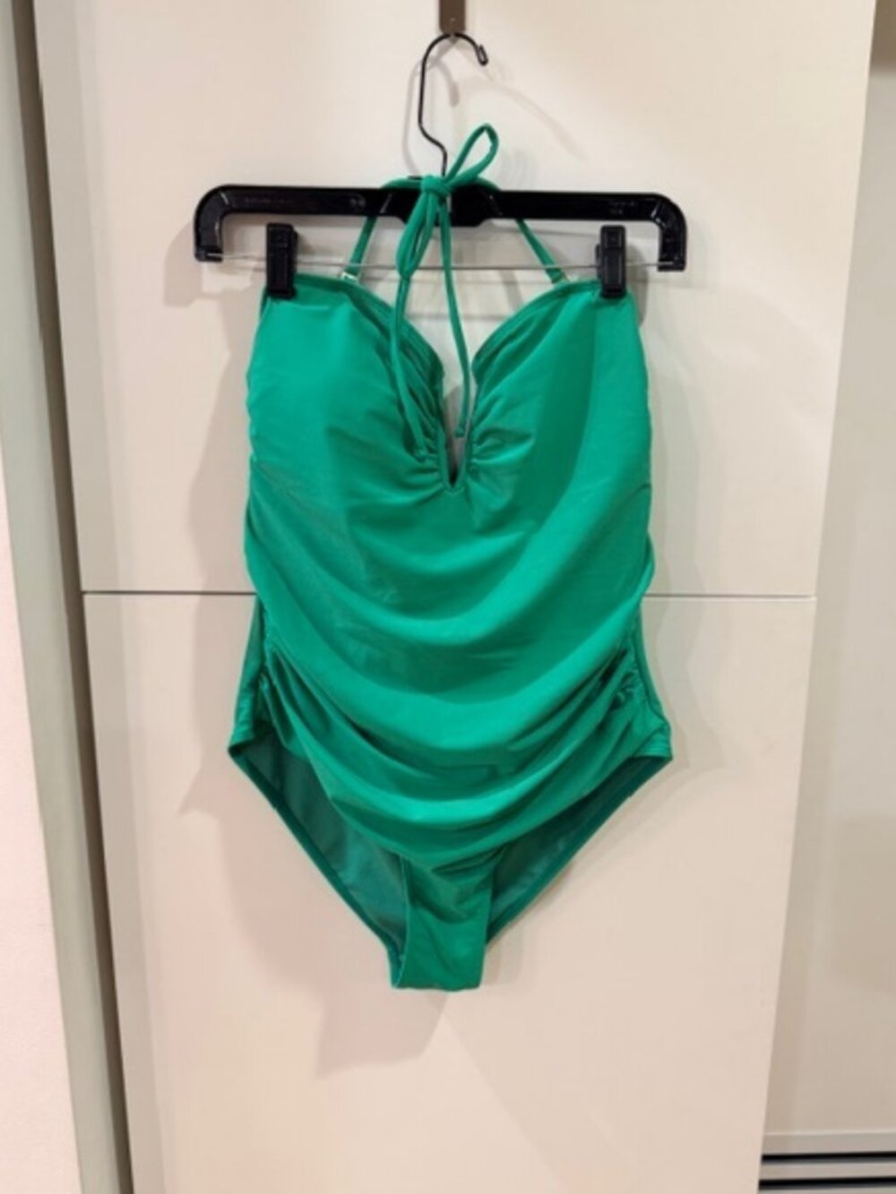 Catherine Malandrino One-Piece Swimsuit Size Large – Green, Ruched, Halter